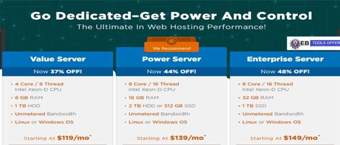 Hostgator Dedicated Hosting Plans types