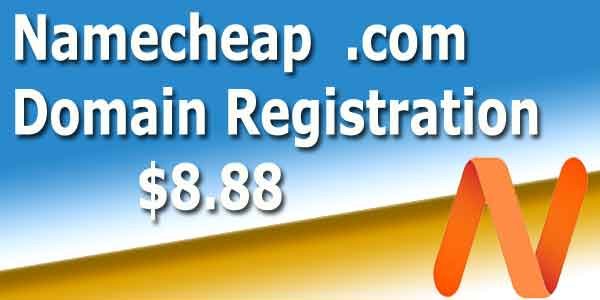 Namecheap .com domain registration
