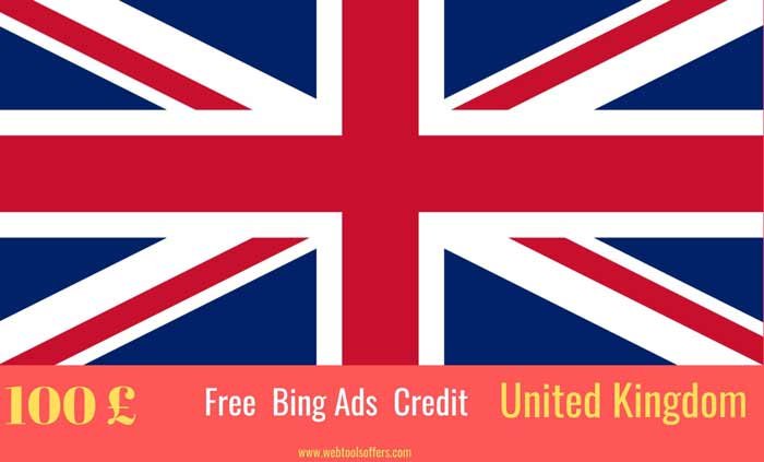 100 Pounds Bing Ads Coupon United Kingdom users