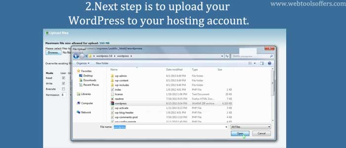 upload your wordpress to your hosting account