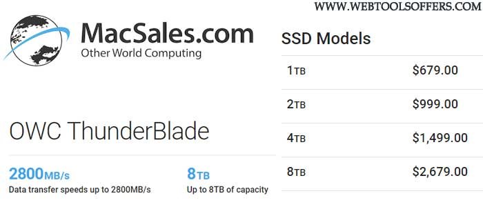 OWC Thunderblade Plan