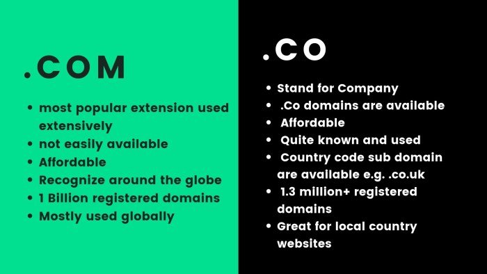 .com vs .co differences