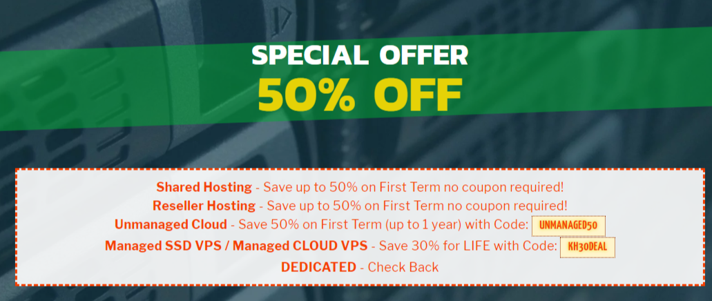 Knownhost special offer
