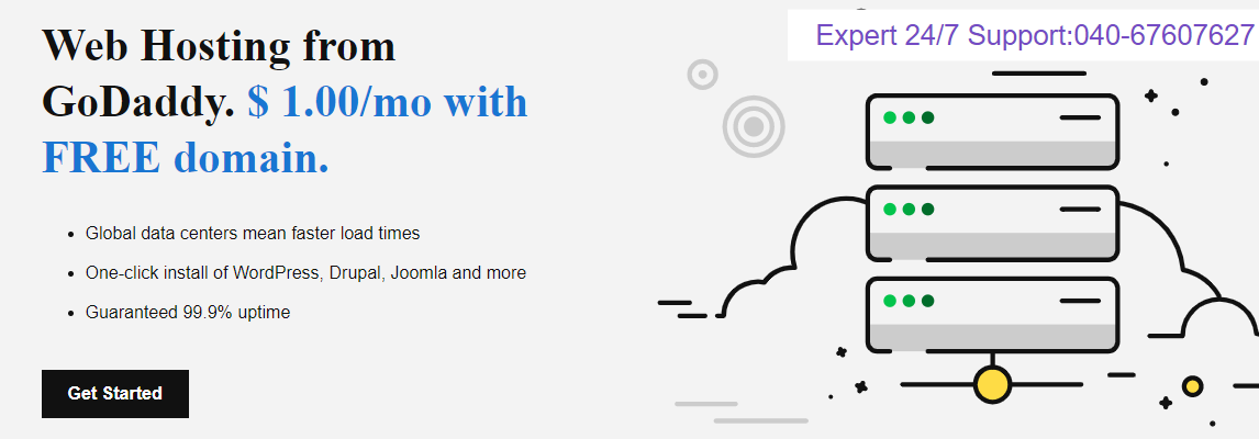 GoDaddy $1 Web Hosting