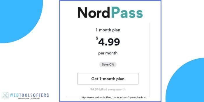 Nordpass 1 month premium plan