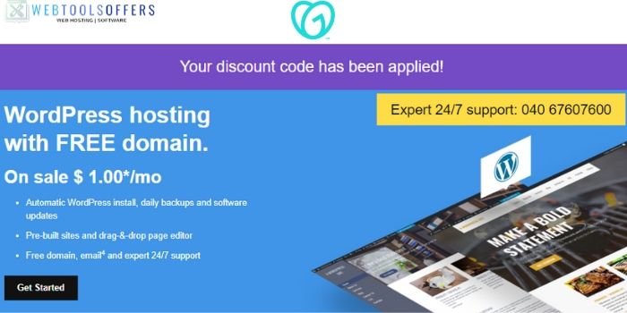 GoDaddy 1 dollar WordPress Hosting