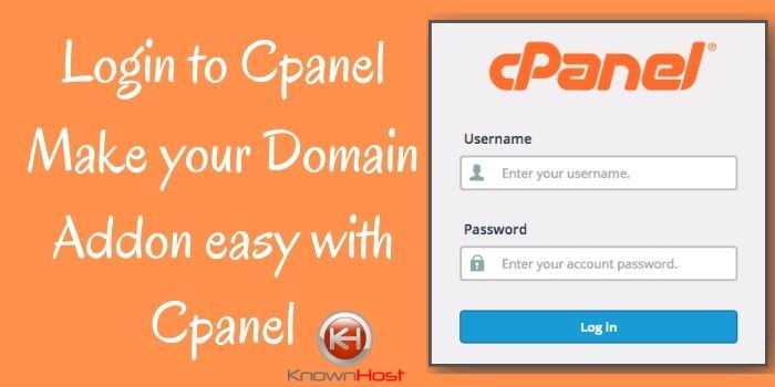 login to cPanel