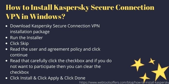 HOW TO INSTALL KASPERSKY Secure Connection VPN in Windows