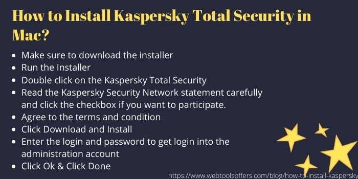 HOW TO INSTALL KASPERSKY Total Security in Mac