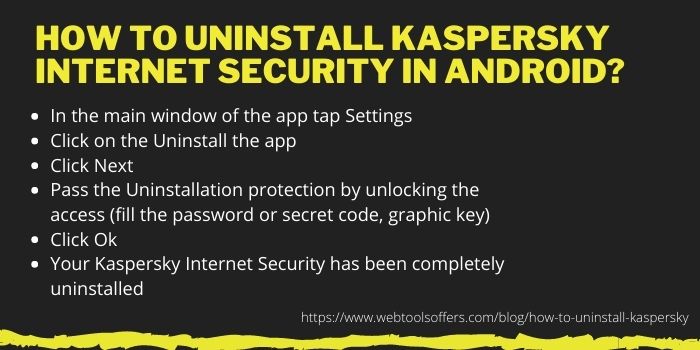 How to Uninstall Kaspersky Internet Security in Android