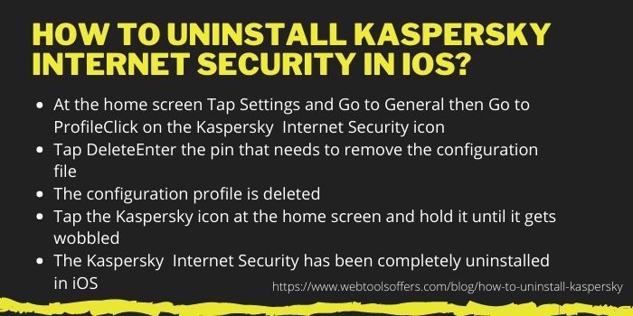 How to Uninstall Kaspersky Internet Security in iOS