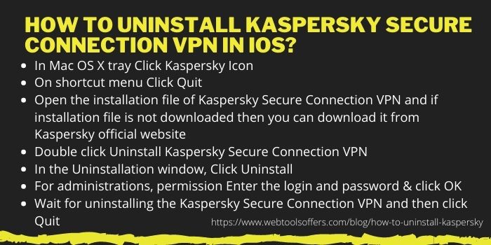 How to Uninstall Kaspersky Secure Connection VPN in iOS