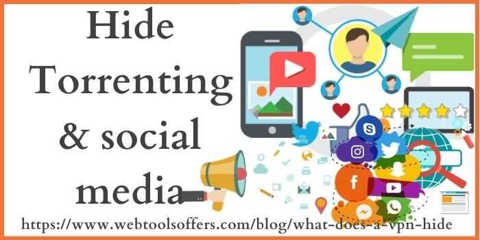 hide torrenting and social media