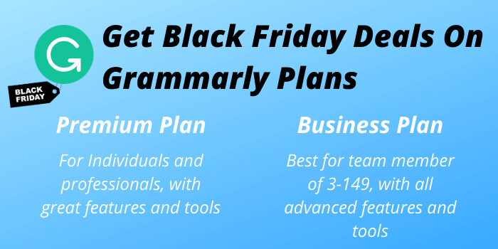 Black Friday deals on Grammarly plans