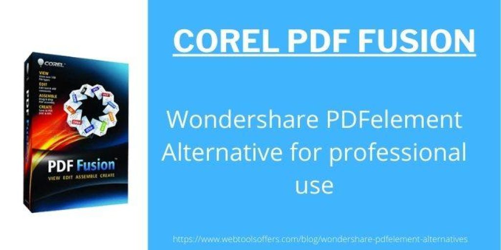 Corel PDF fusion - Wondershare PDFelement for professional use