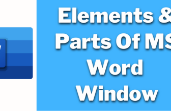 Elements & Parts Of MS Word Window