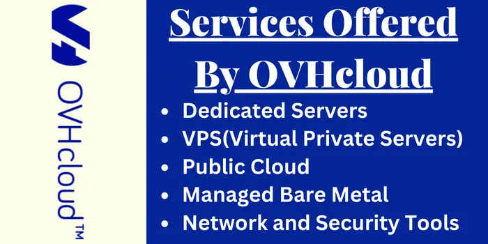 Services offered by OVHcloud